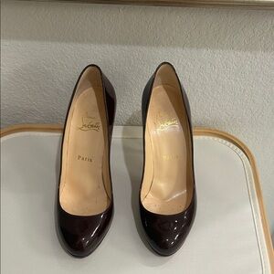 Christian Louboutin Dark Burgundy Patent Heels
